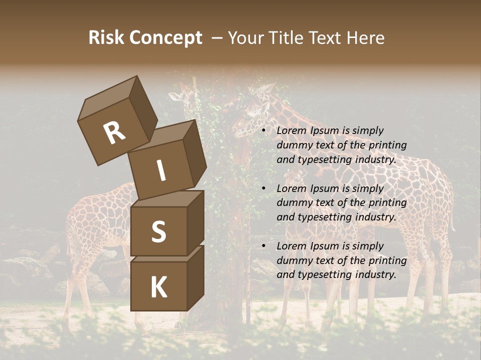 Giraffa Sky Long PowerPoint Template