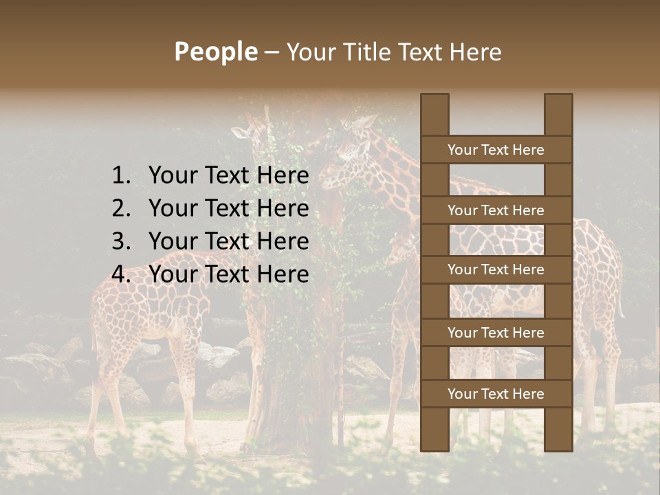 Giraffa Sky Long PowerPoint Template