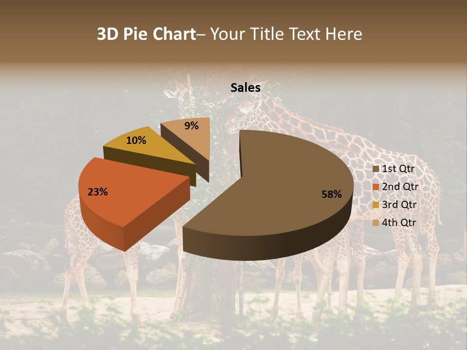 Giraffa Sky Long PowerPoint Template