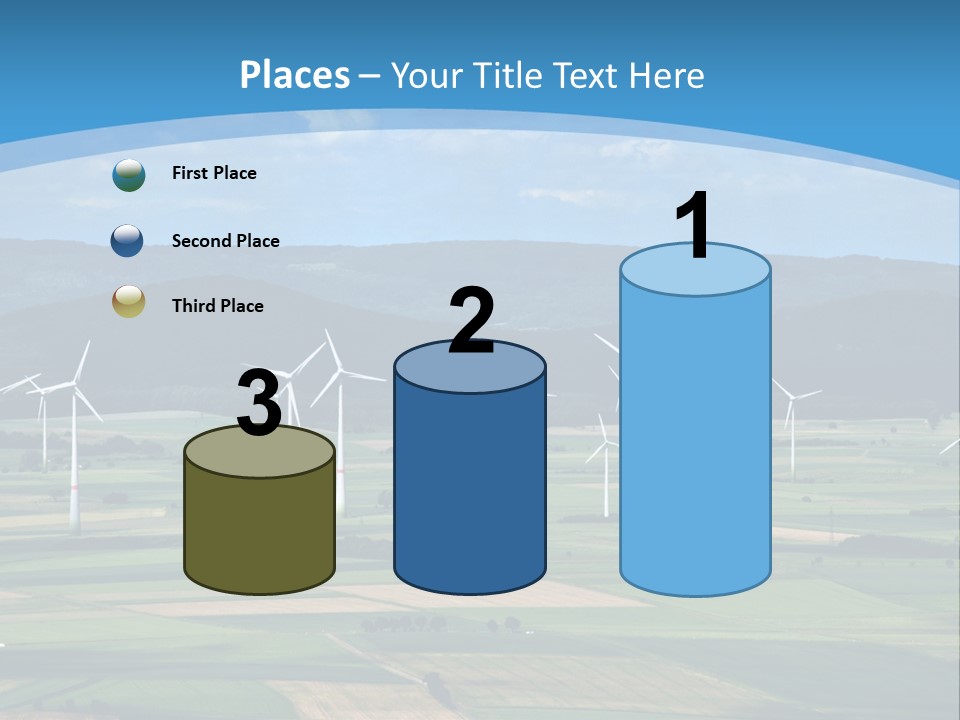 Country Electricity Blue Sky PowerPoint Template