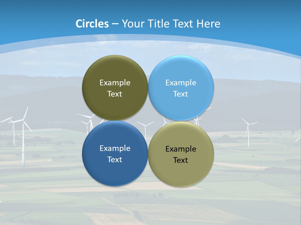 Country Electricity Blue Sky PowerPoint Template