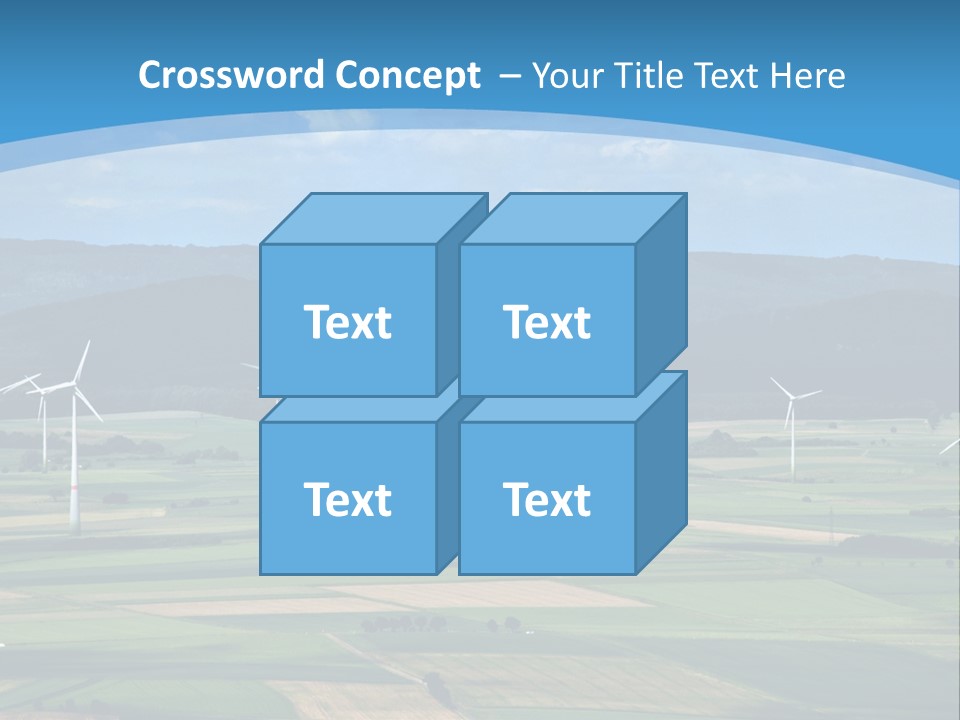 Country Electricity Blue Sky PowerPoint Template