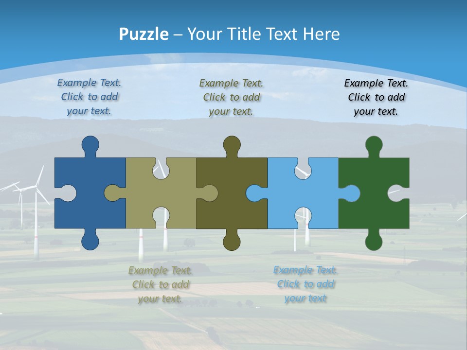 Country Electricity Blue Sky PowerPoint Template