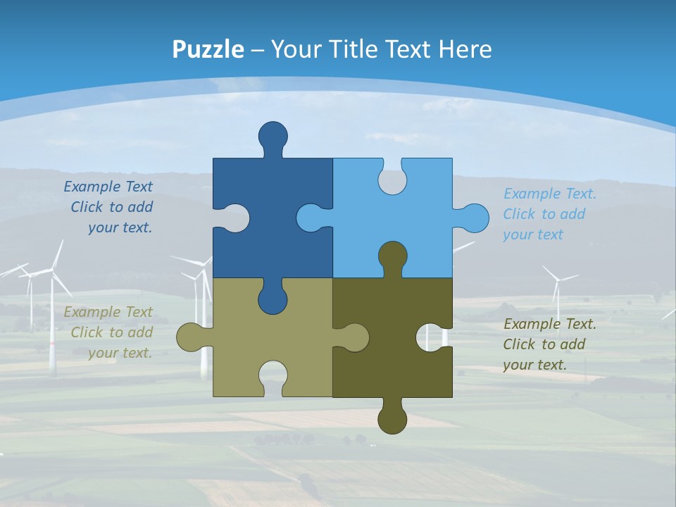 Country Electricity Blue Sky PowerPoint Template