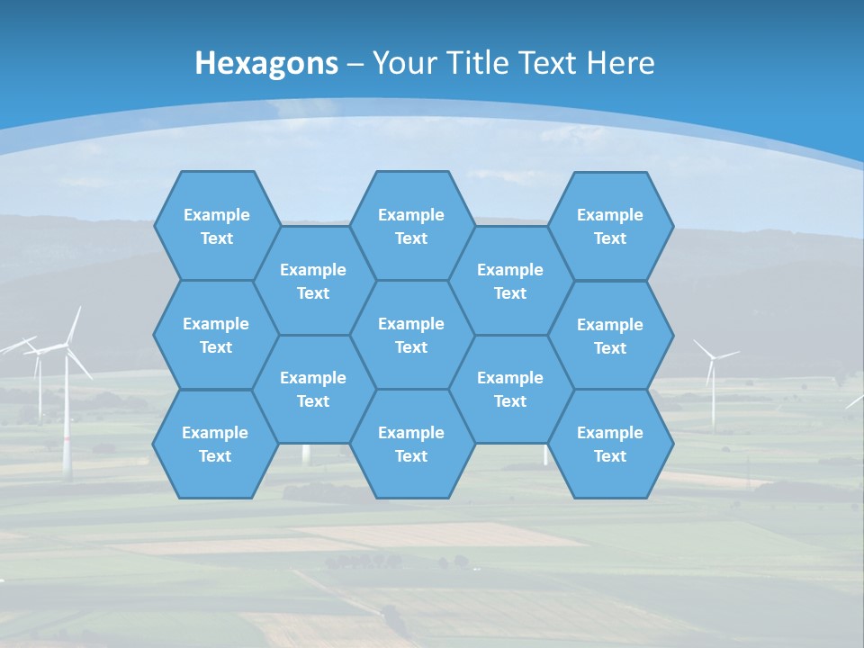 Country Electricity Blue Sky PowerPoint Template