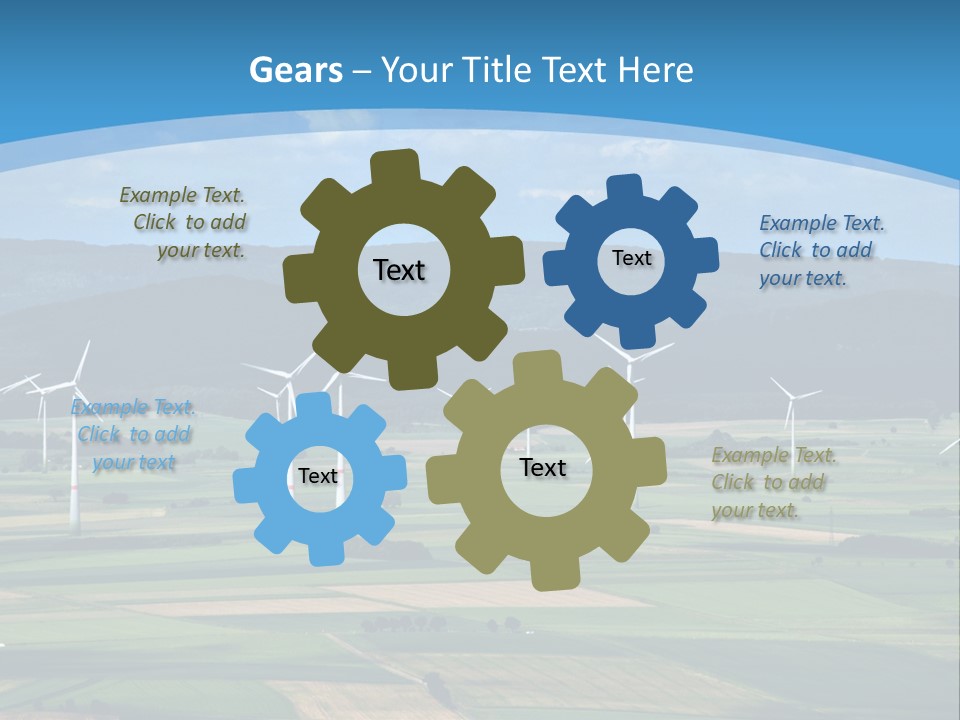 Country Electricity Blue Sky PowerPoint Template
