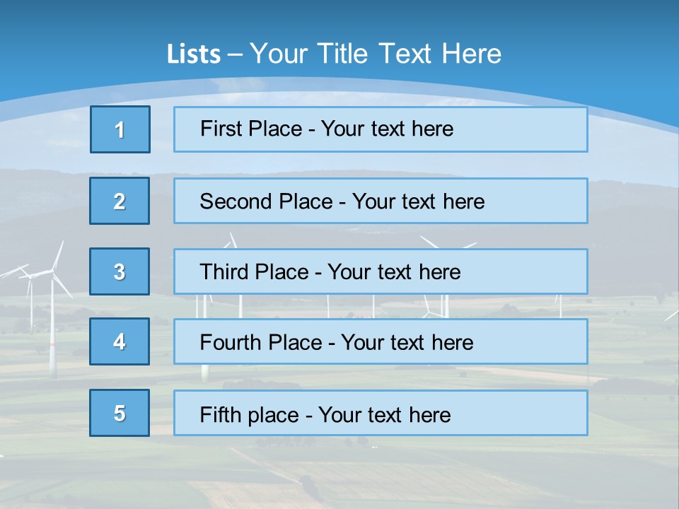 Country Electricity Blue Sky PowerPoint Template