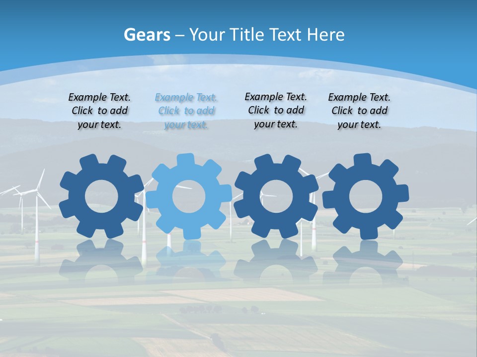 Country Electricity Blue Sky PowerPoint Template