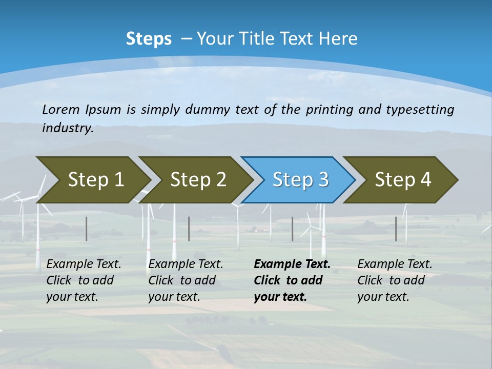 Country Electricity Blue Sky PowerPoint Template