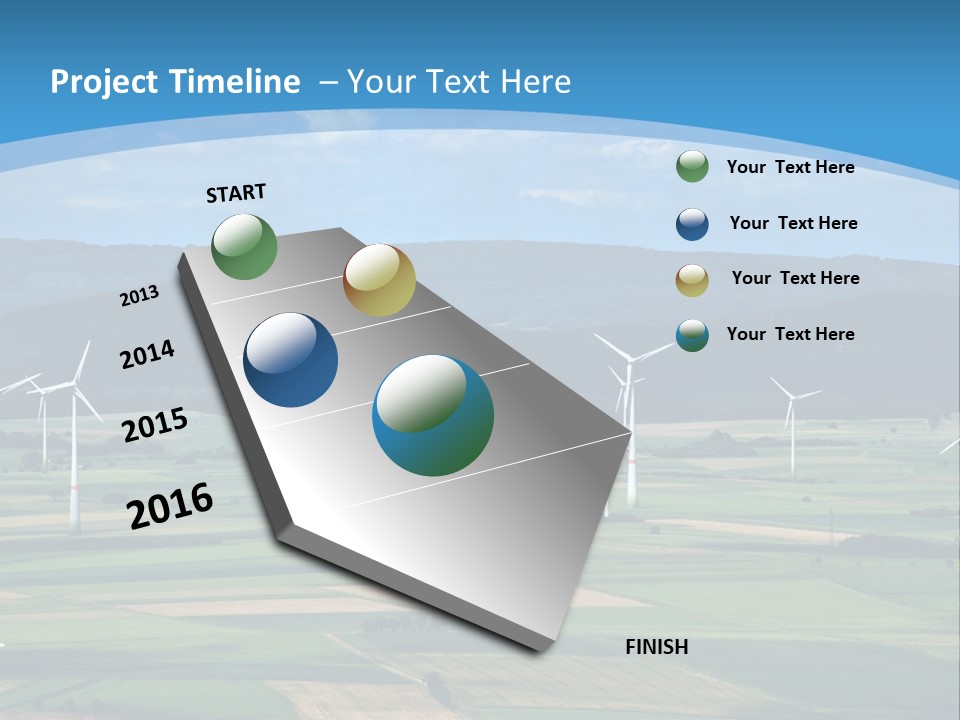 Country Electricity Blue Sky PowerPoint Template