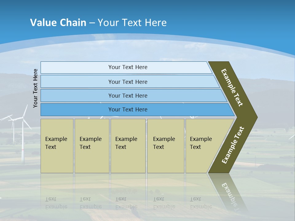 Country Electricity Blue Sky PowerPoint Template