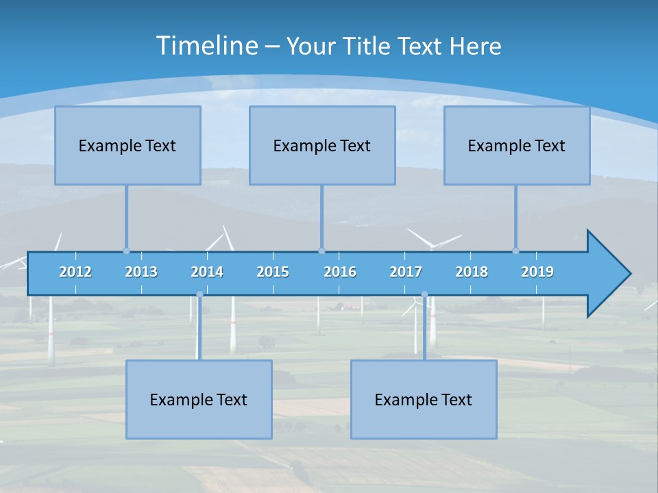 Country Electricity Blue Sky PowerPoint Template