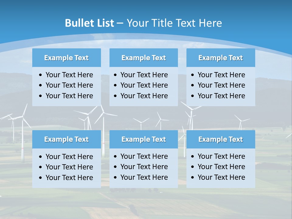 Country Electricity Blue Sky PowerPoint Template