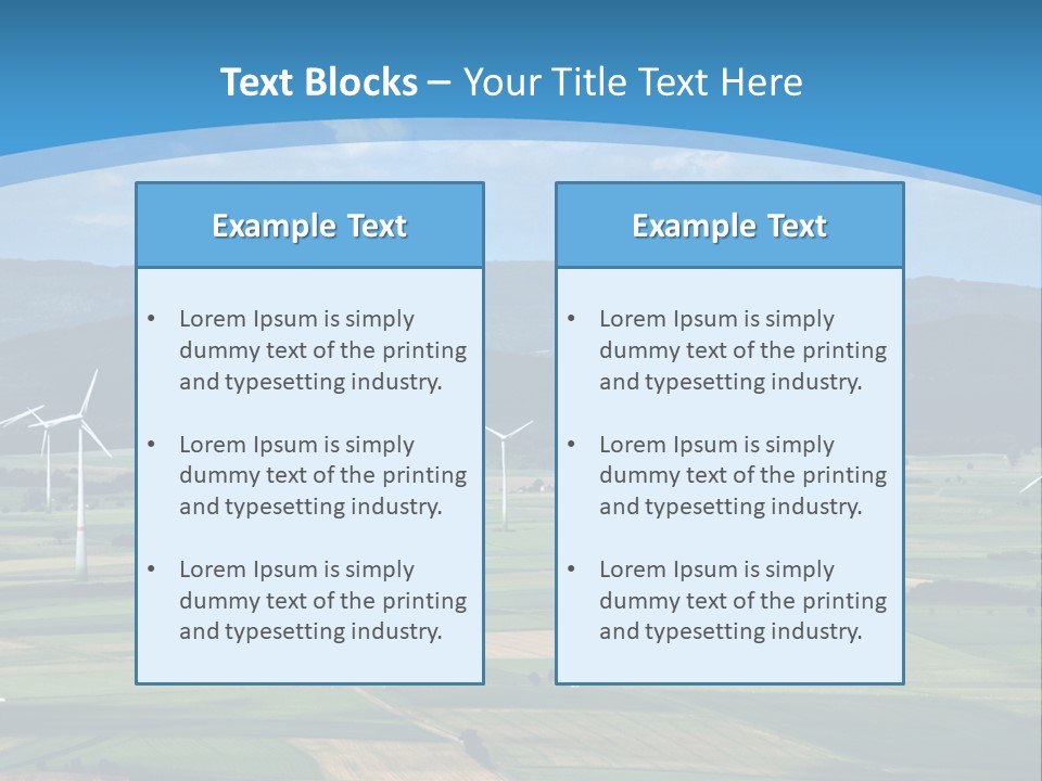 Country Electricity Blue Sky PowerPoint Template