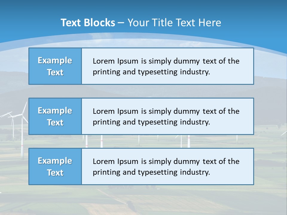 Country Electricity Blue Sky PowerPoint Template
