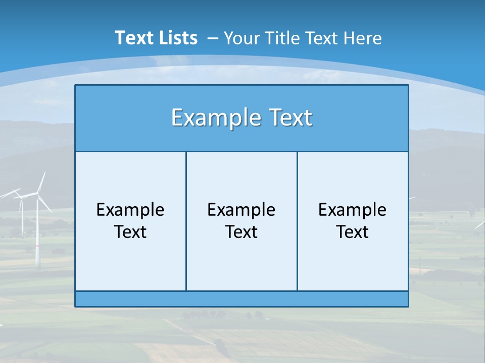 Country Electricity Blue Sky PowerPoint Template
