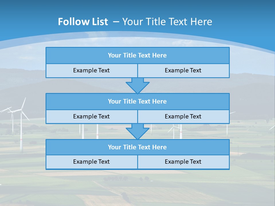 Country Electricity Blue Sky PowerPoint Template