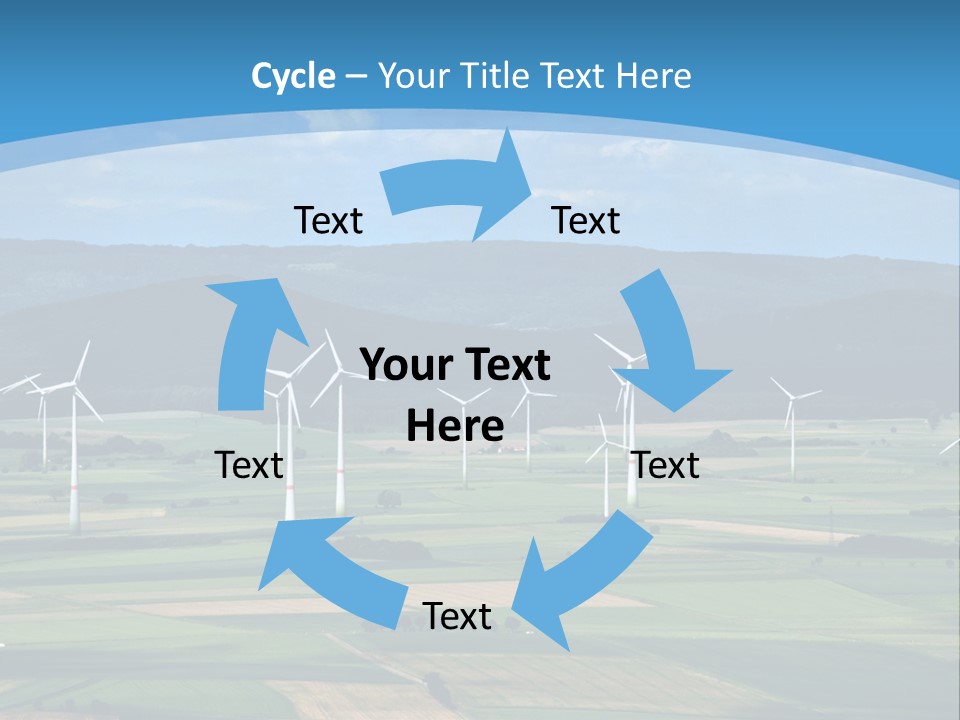 Country Electricity Blue Sky PowerPoint Template