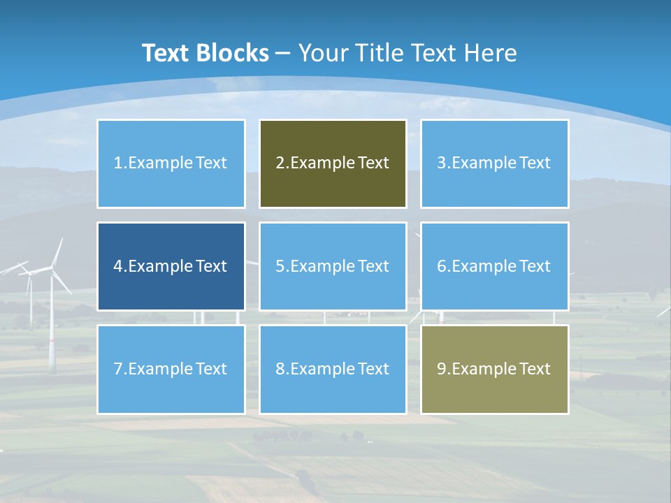 Country Electricity Blue Sky PowerPoint Template
