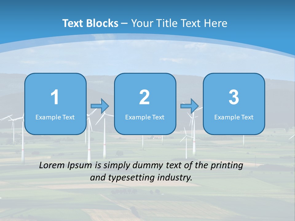 Country Electricity Blue Sky PowerPoint Template