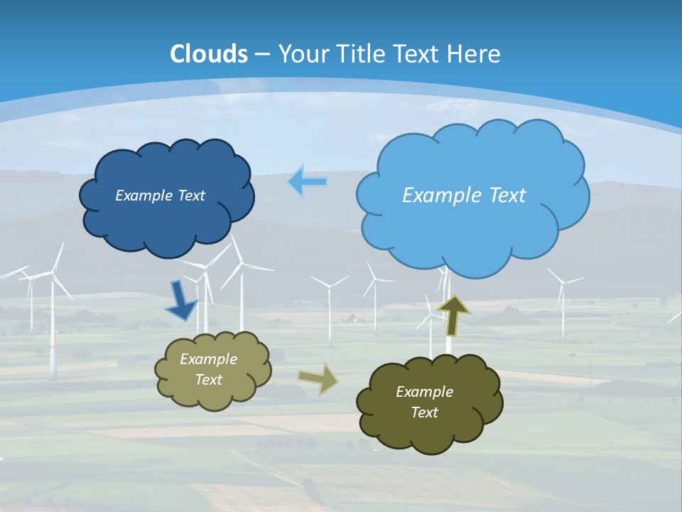 Country Electricity Blue Sky PowerPoint Template