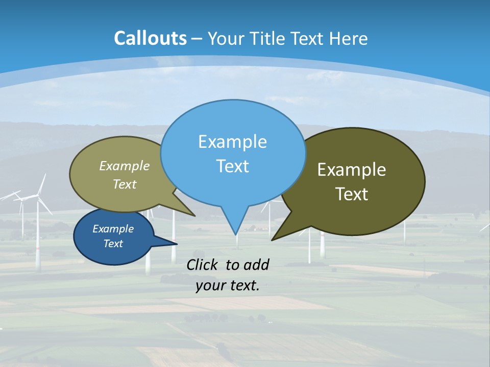 Country Electricity Blue Sky PowerPoint Template