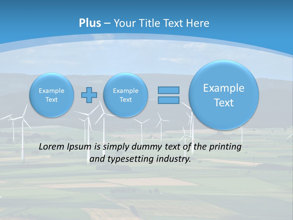 Country Electricity Blue Sky PowerPoint Template