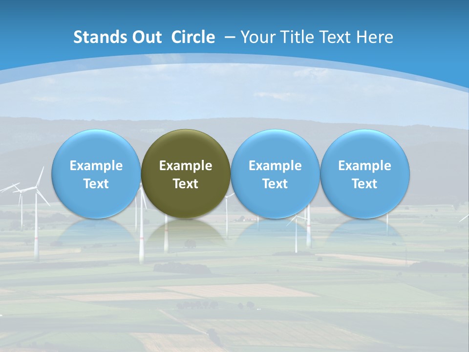 Country Electricity Blue Sky PowerPoint Template