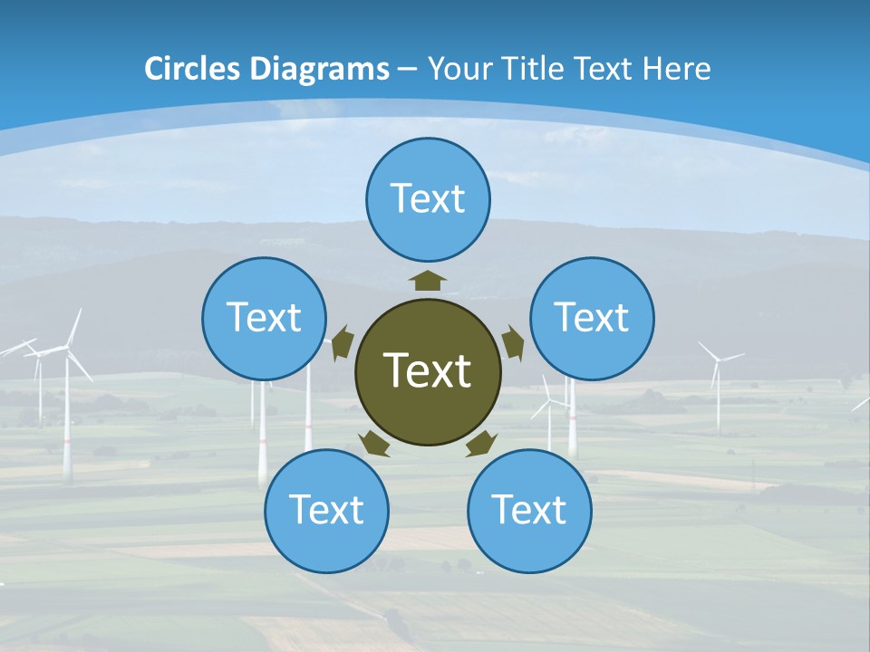 Country Electricity Blue Sky PowerPoint Template