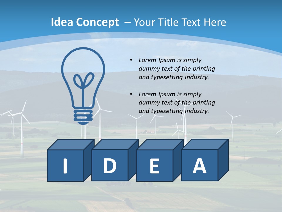 Country Electricity Blue Sky PowerPoint Template