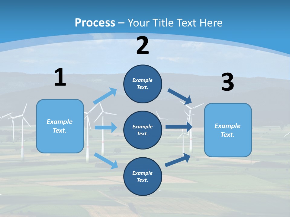 Country Electricity Blue Sky PowerPoint Template