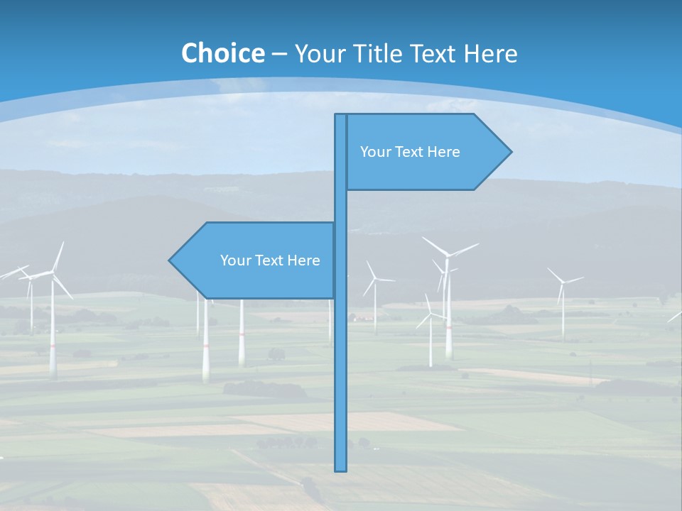 Country Electricity Blue Sky PowerPoint Template