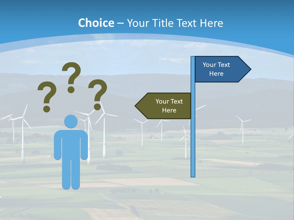 Country Electricity Blue Sky PowerPoint Template