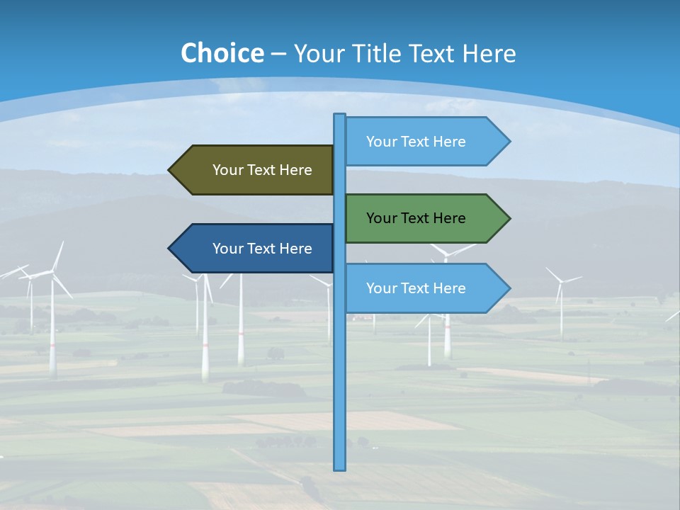 Country Electricity Blue Sky PowerPoint Template
