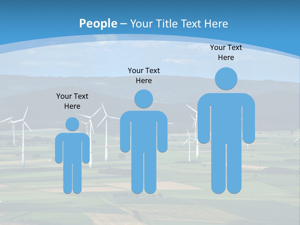 Country Electricity Blue Sky PowerPoint Template