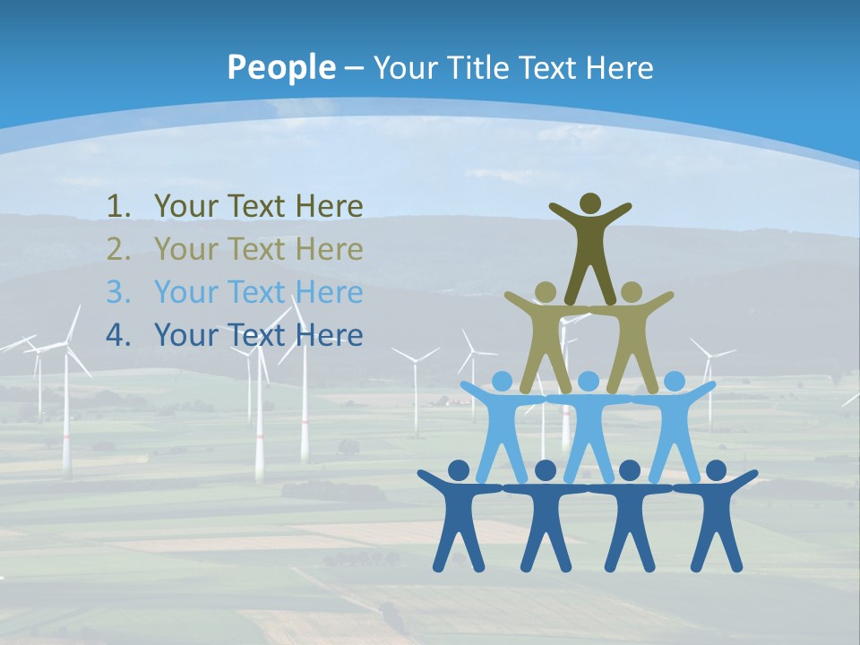 Country Electricity Blue Sky PowerPoint Template