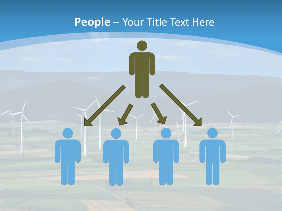 Country Electricity Blue Sky PowerPoint Template