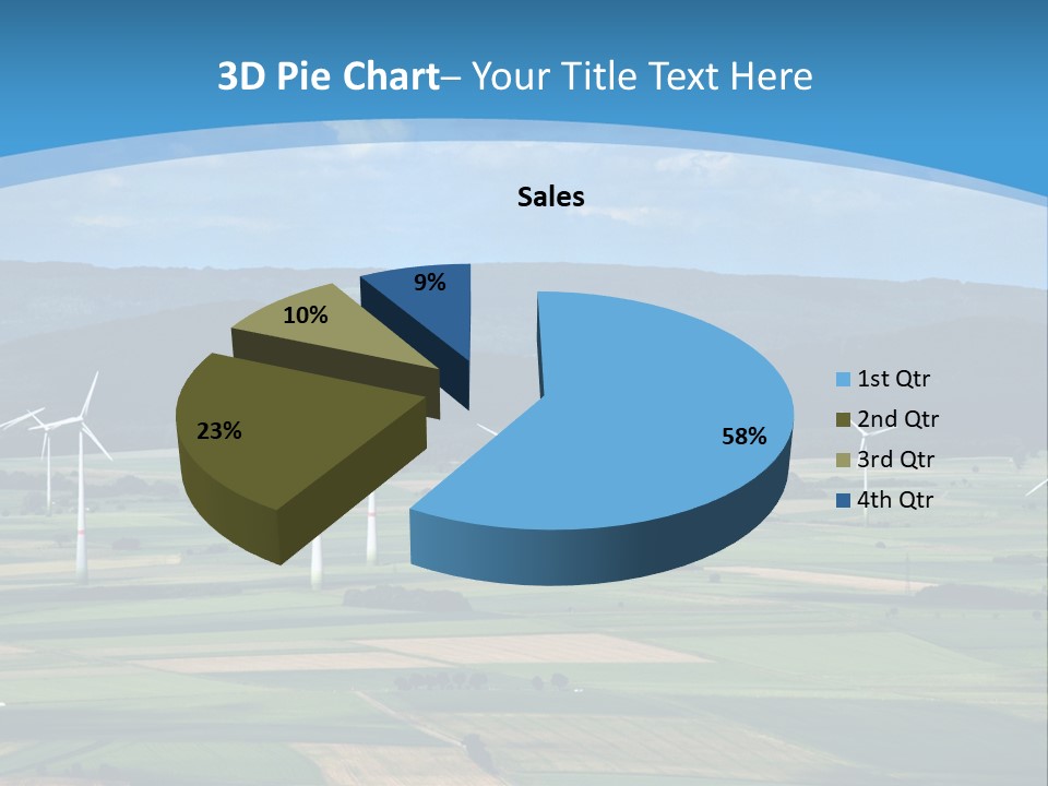 Country Electricity Blue Sky PowerPoint Template
