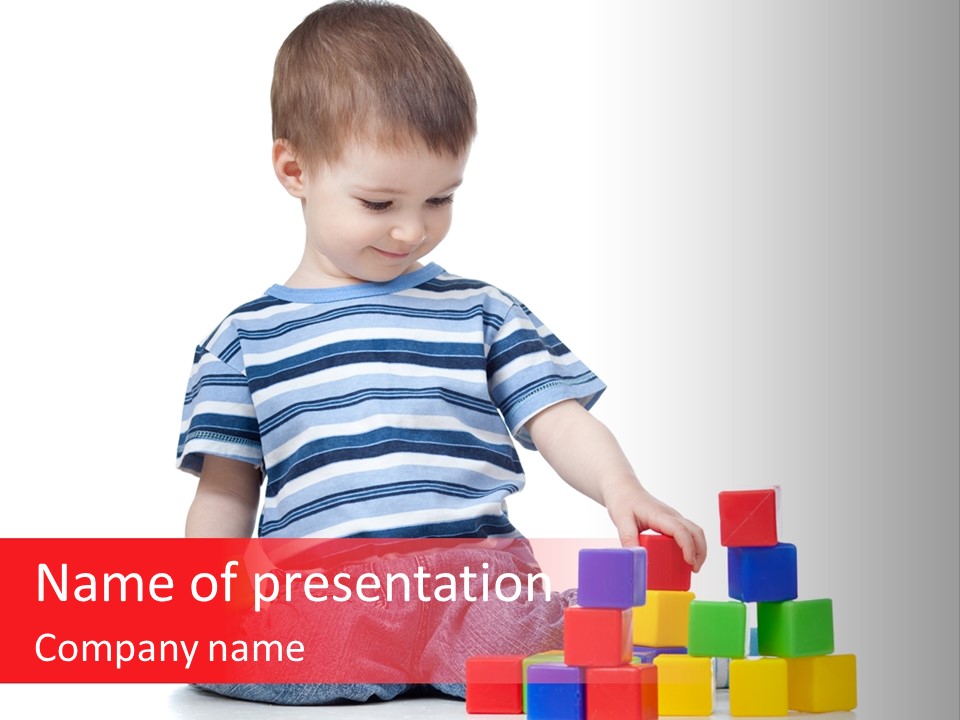 Small Boy White PowerPoint Template