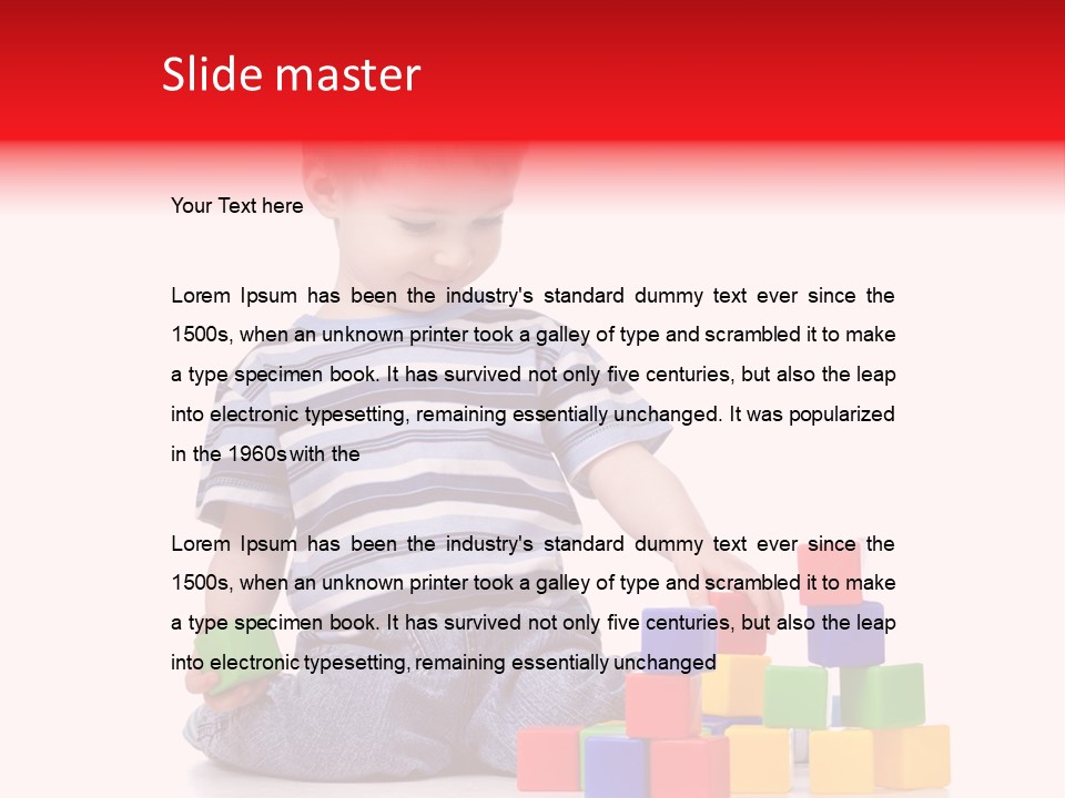 Small Boy White PowerPoint Template