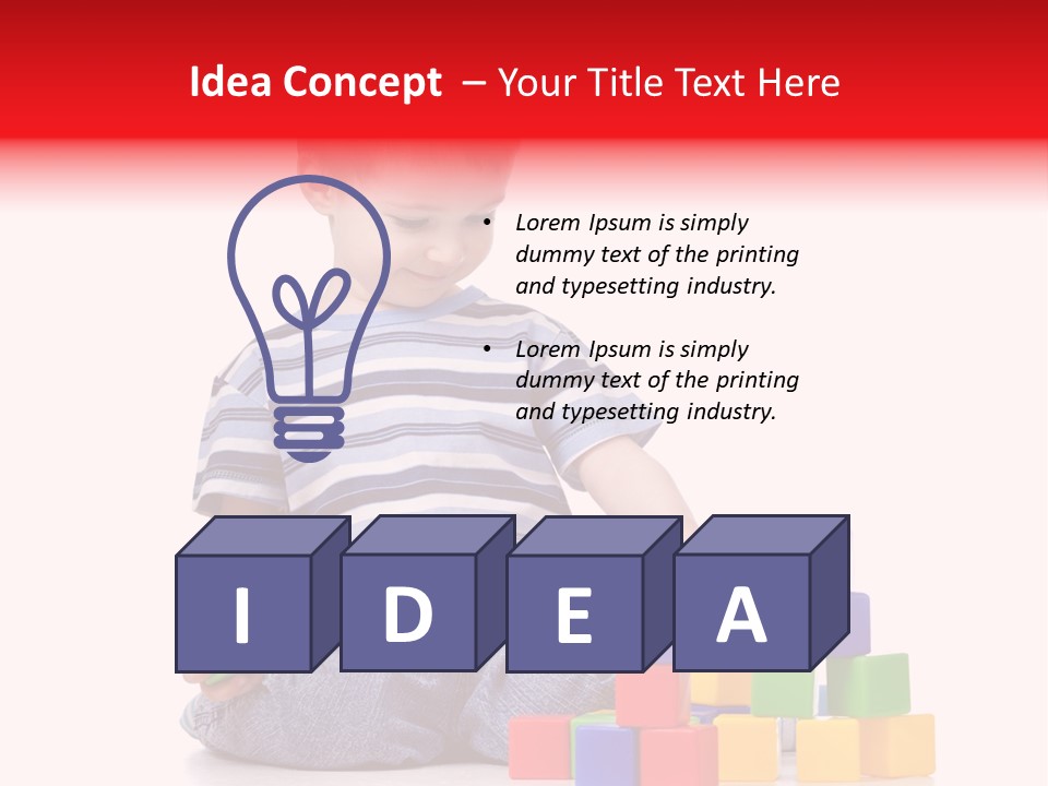 Small Boy White PowerPoint Template