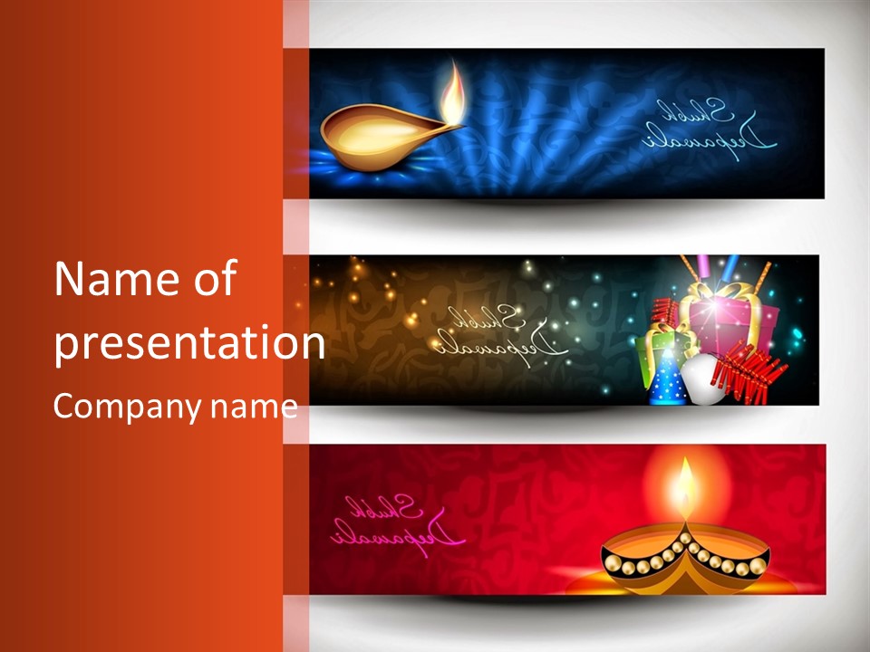 Oriental Deepawali Graphic PowerPoint Template