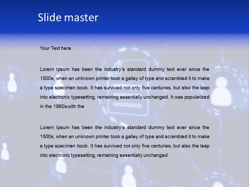 A Blue Background With A Group Of People On It PowerPoint Template