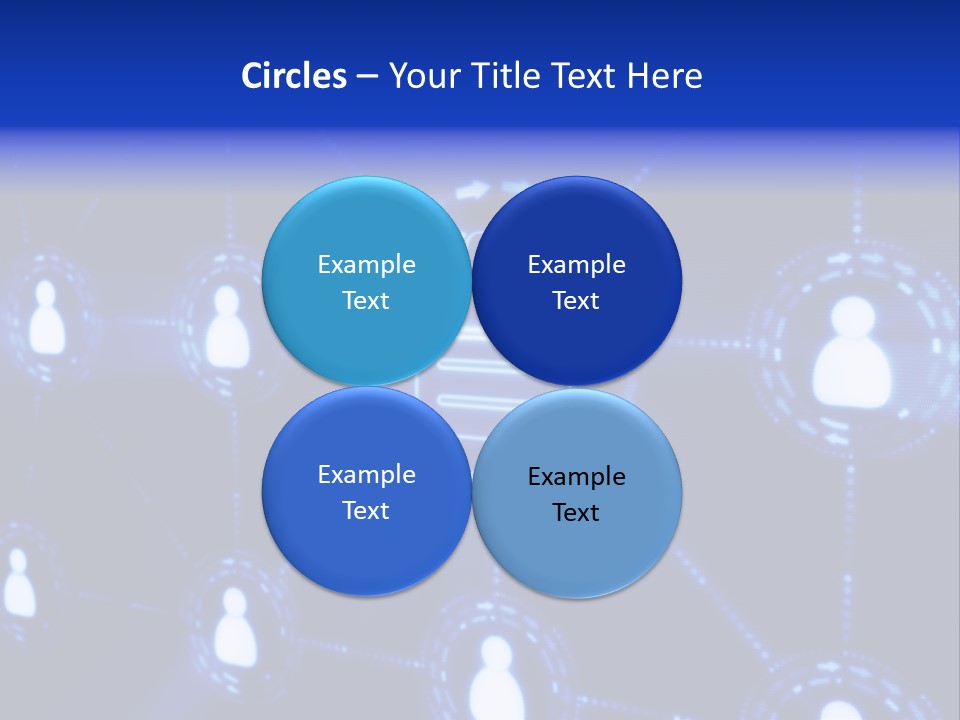 A Blue Background With A Group Of People On It PowerPoint Template