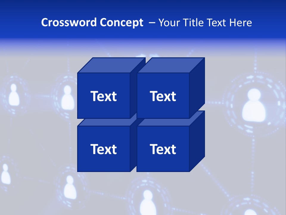 A Blue Background With A Group Of People On It PowerPoint Template