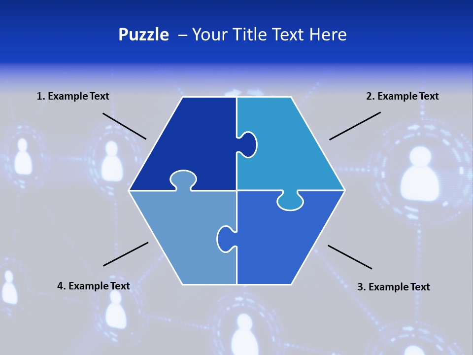 A Blue Background With A Group Of People On It PowerPoint Template