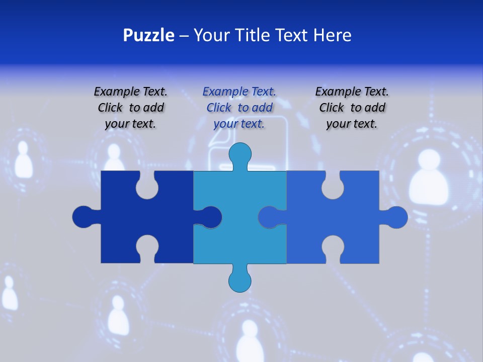 A Blue Background With A Group Of People On It PowerPoint Template