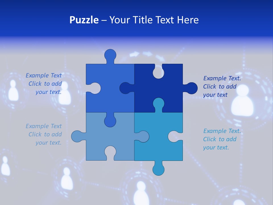 A Blue Background With A Group Of People On It PowerPoint Template