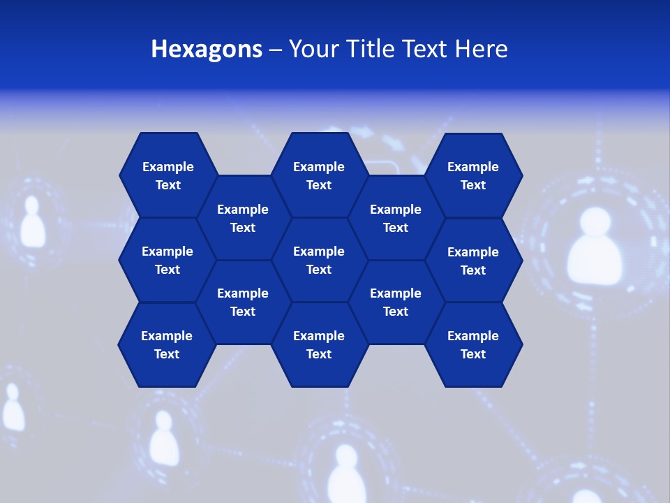 A Blue Background With A Group Of People On It PowerPoint Template