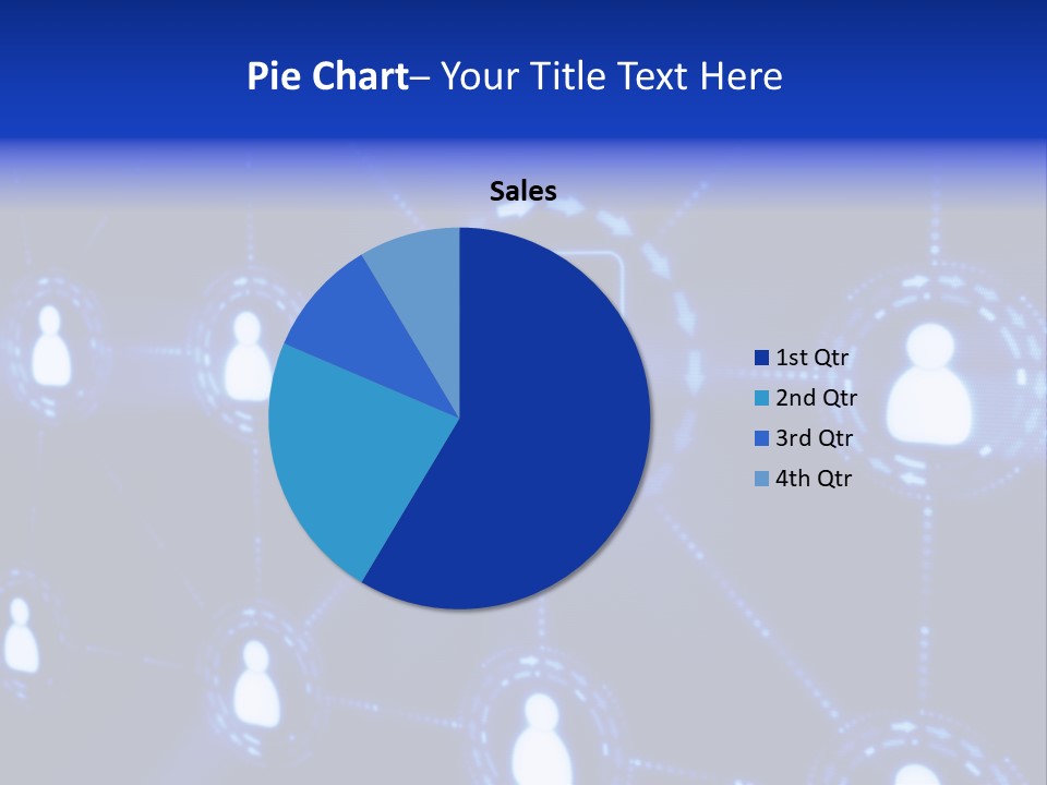 A Blue Background With A Group Of People On It PowerPoint Template